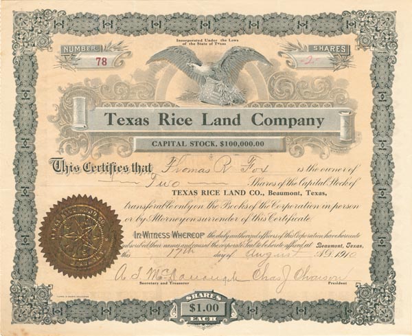 Texas Rice Land Co.